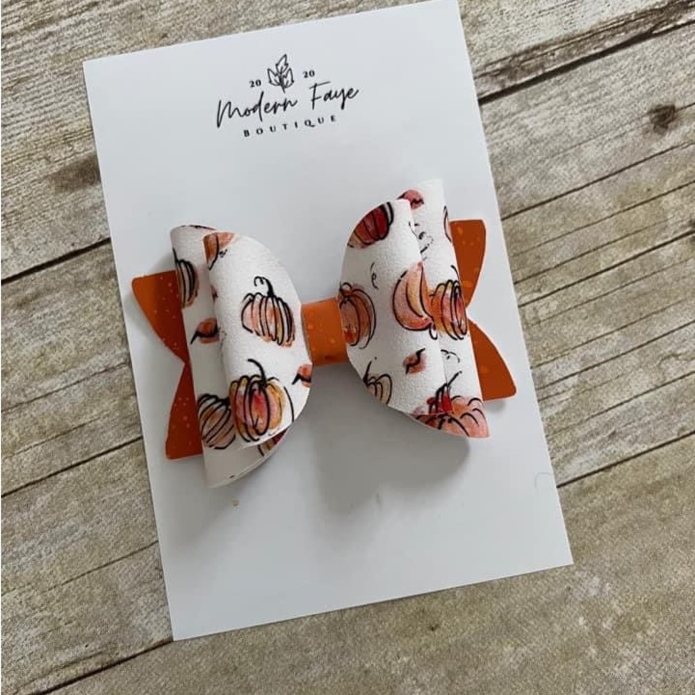 Orange Pumpkin Hairbow